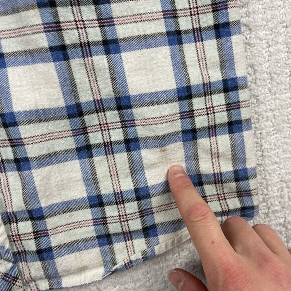 Salt Valley Western Shirt Men’s L White / Blue Plaid Button Up Long Sleeve Snap* - Picture 7 of 16